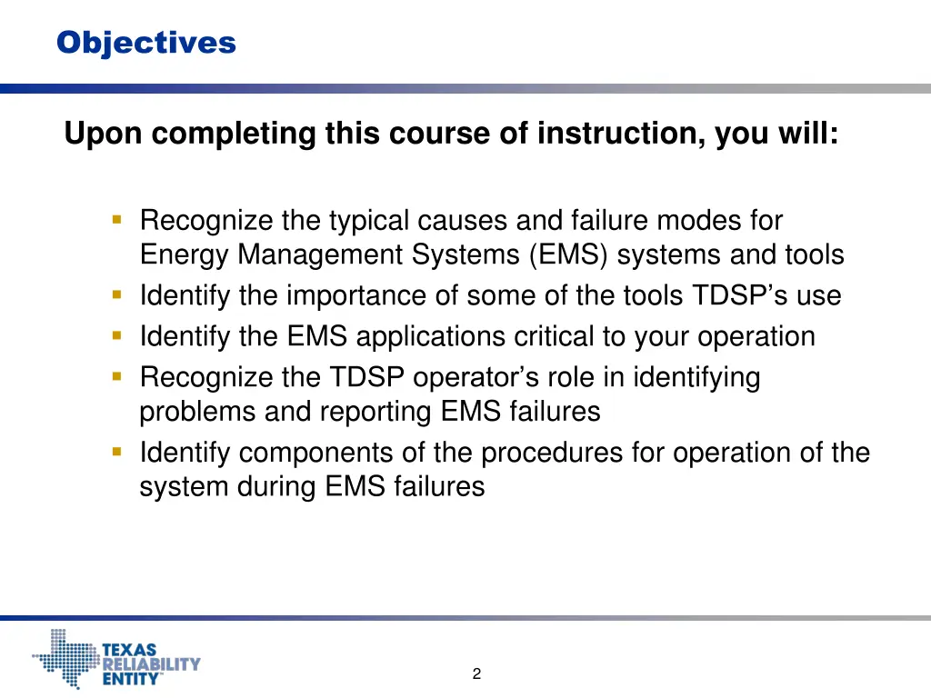 objectives
