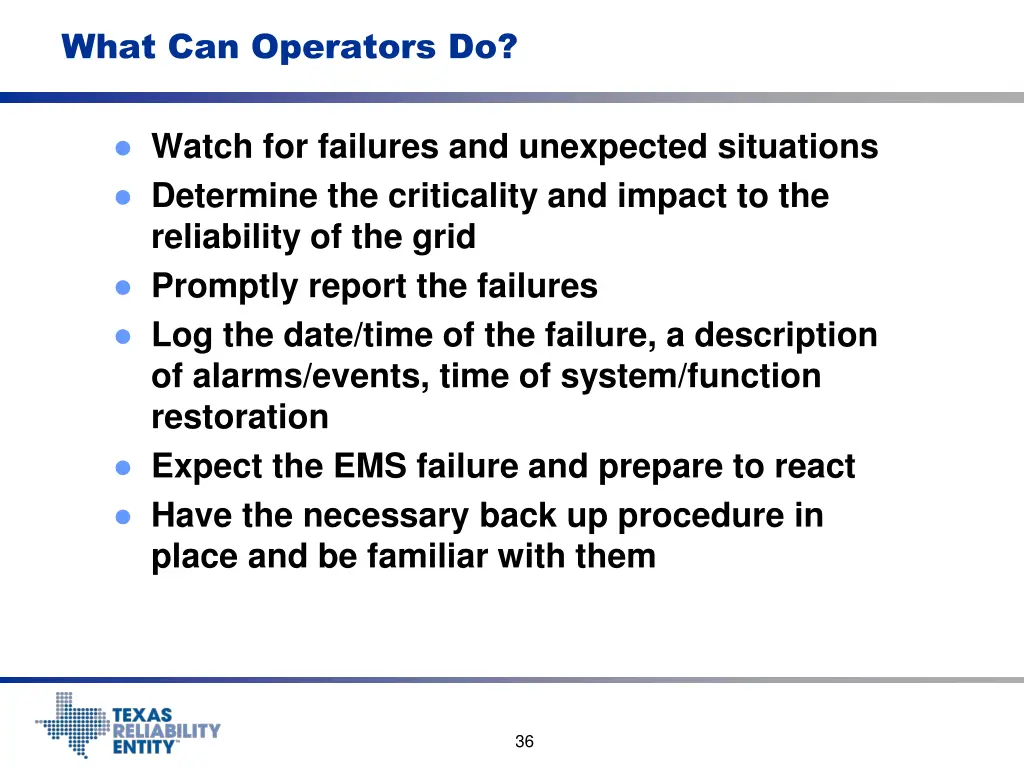 what can operators do