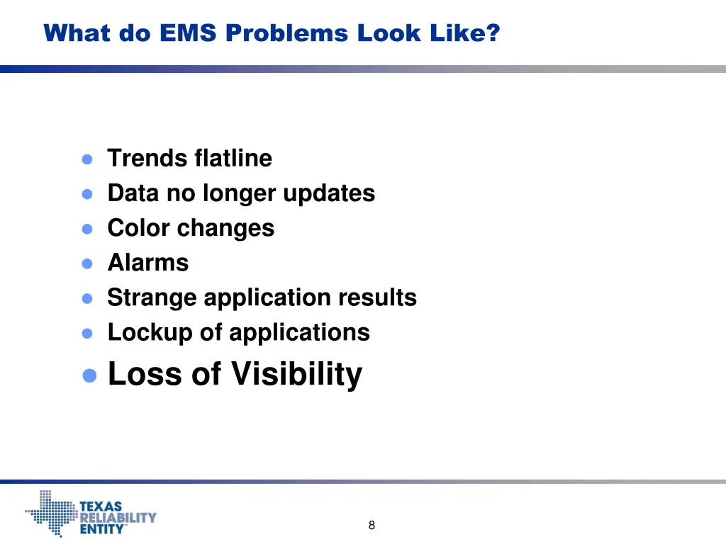 what do ems problems look like