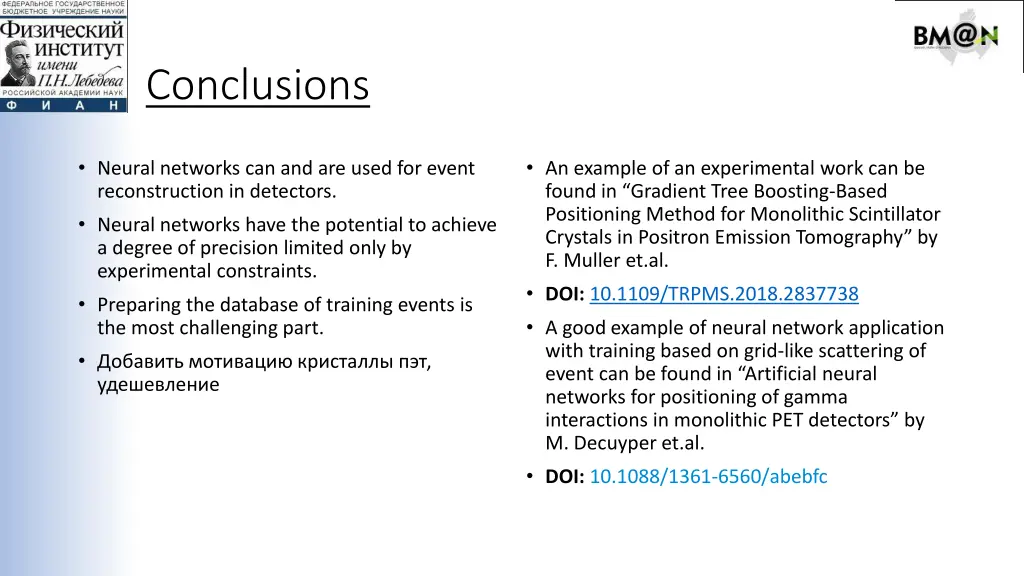 conclusions