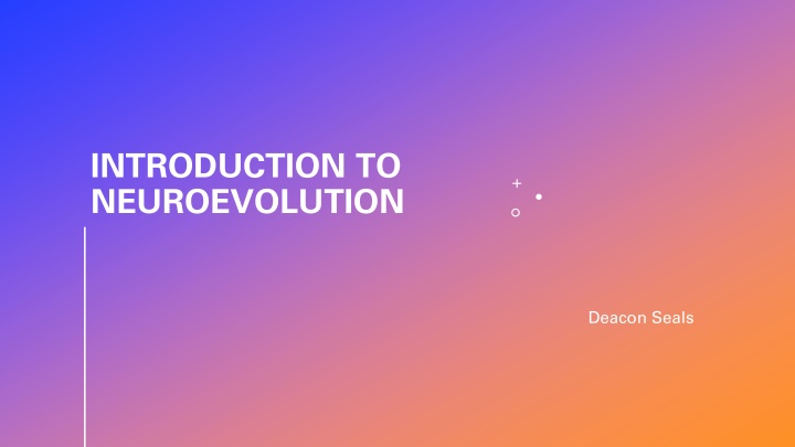 introduction to neuroevolution
