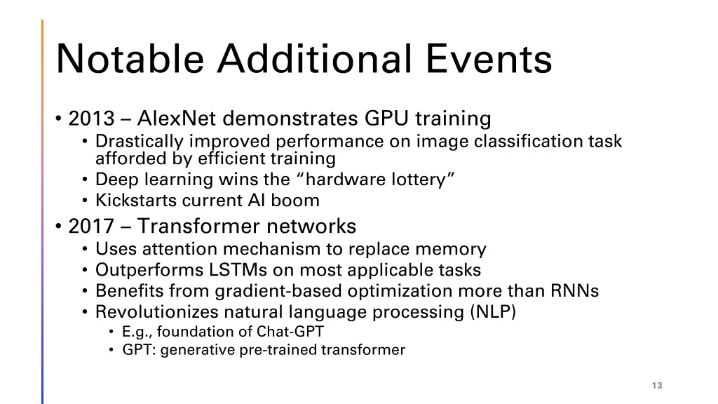 notable additional events