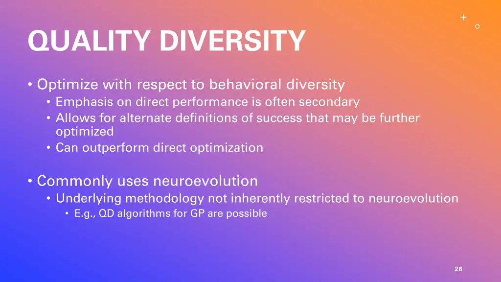 quality diversity 1