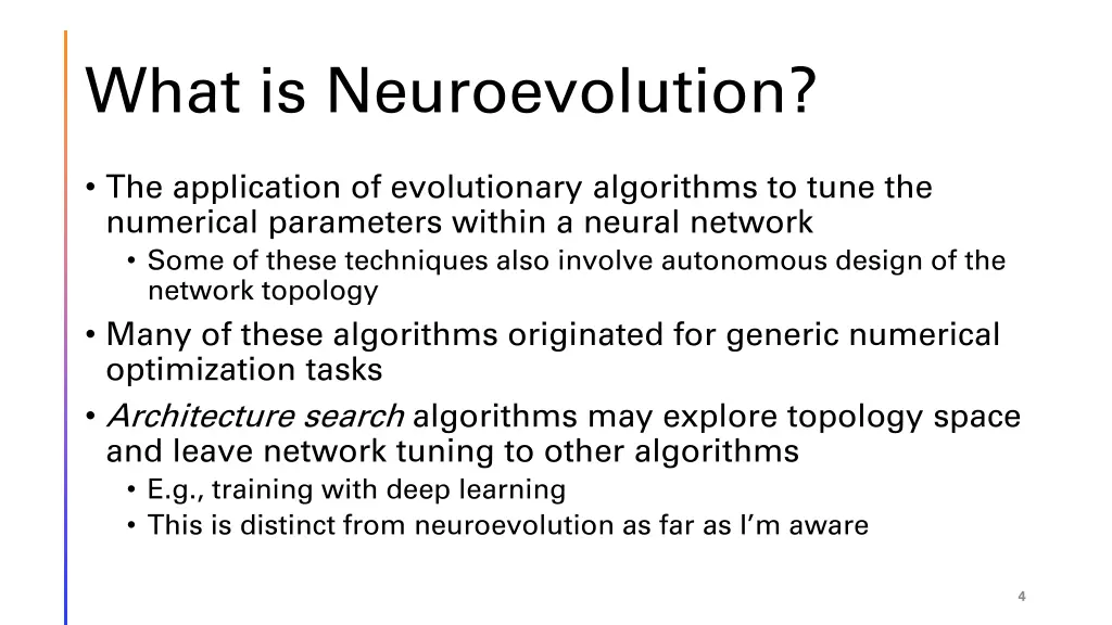 what is neuroevolution