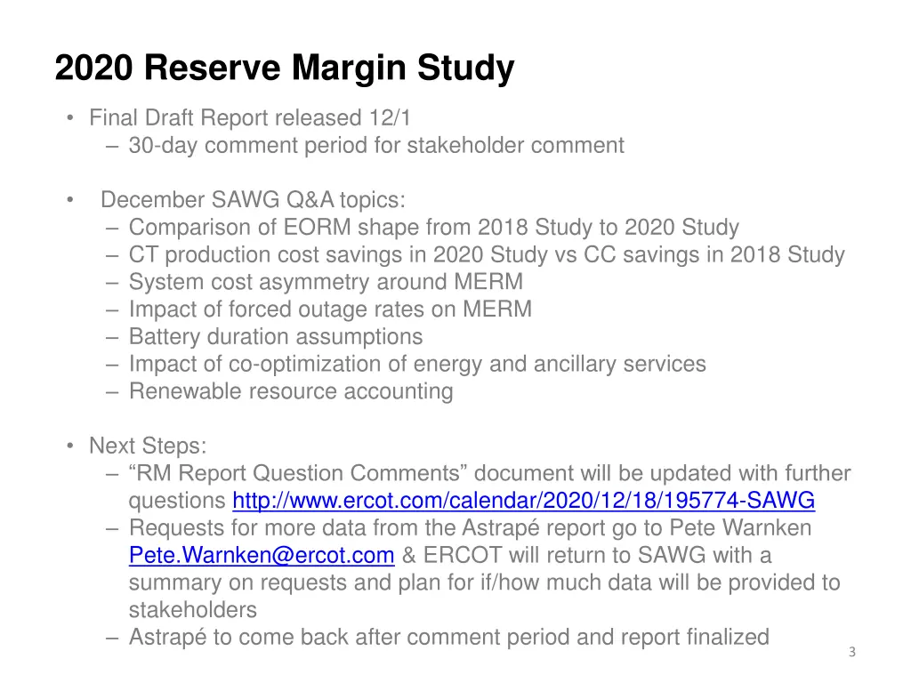 2020 reserve margin study