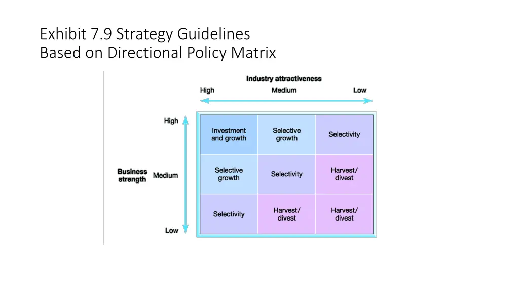exhibit 7 9 strategy guidelines based
