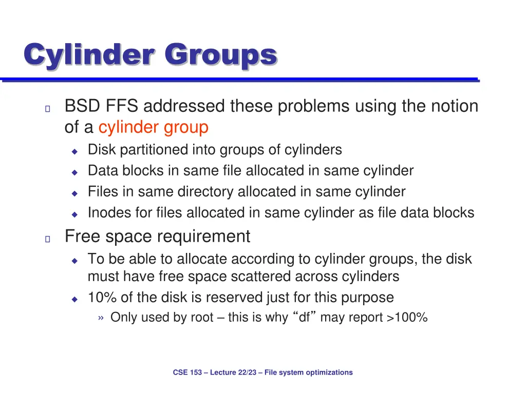 cylinder groups