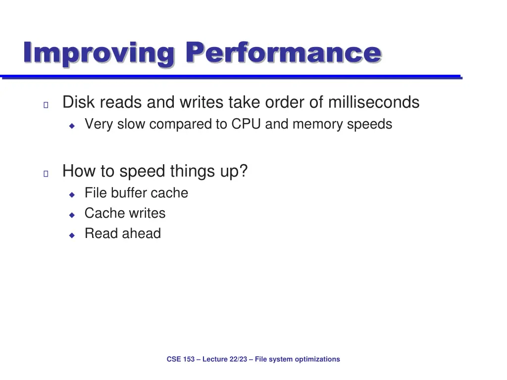 improving performance