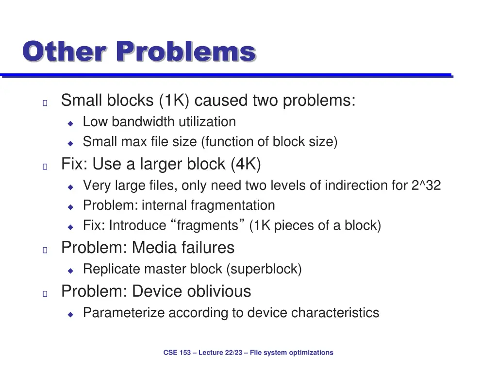 other problems