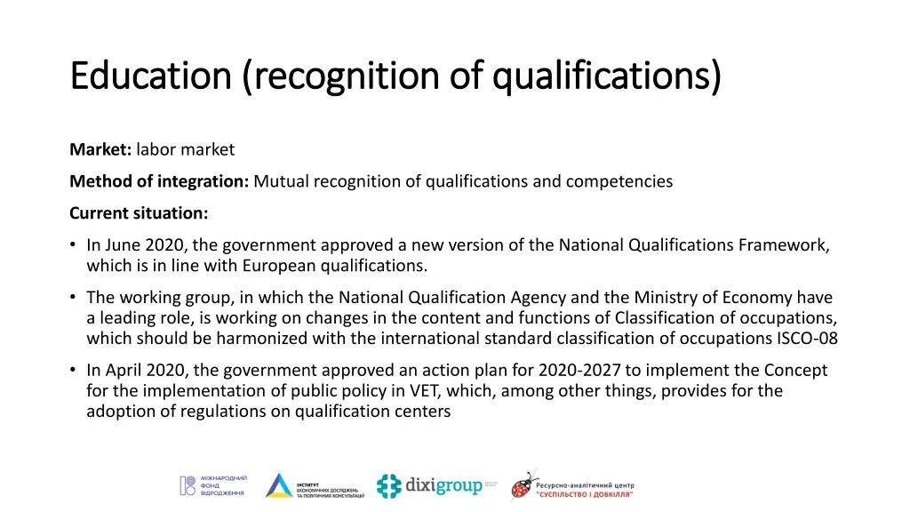 education recognition of qualifications education