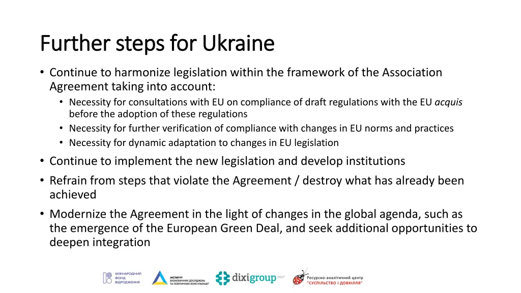 further steps for ukraine further steps