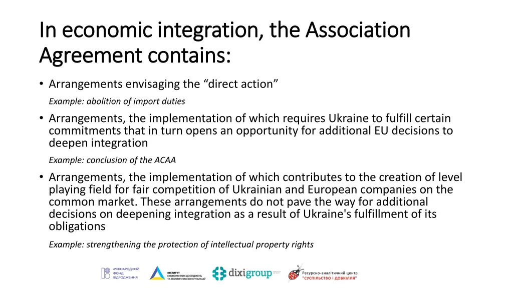in in economic economic integration