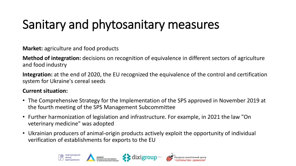 sanitary and phytosanitary measures sanitary