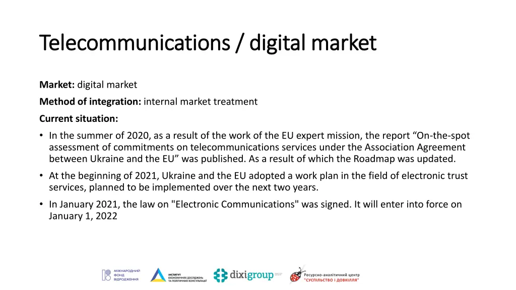telecommunications digital market