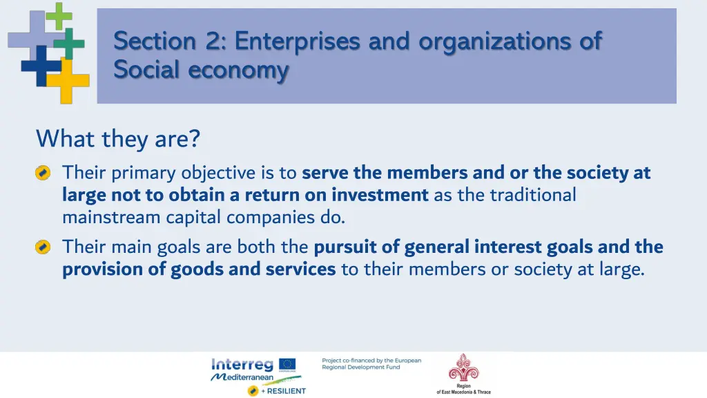 section 2 enterprises and organizations of social