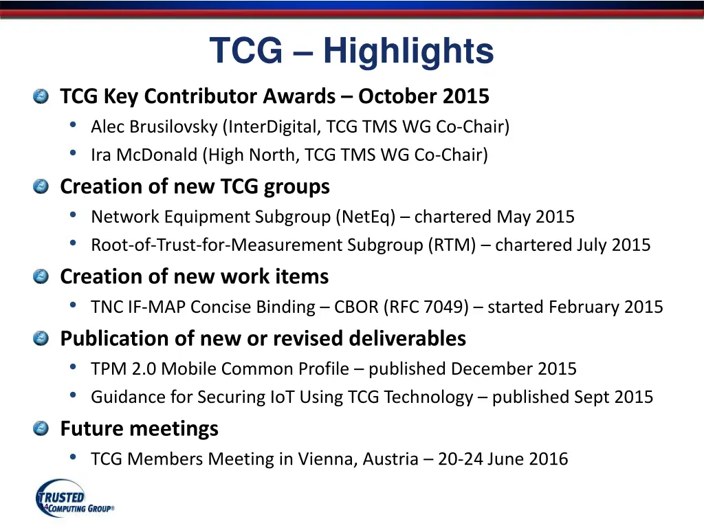 tcg highlights