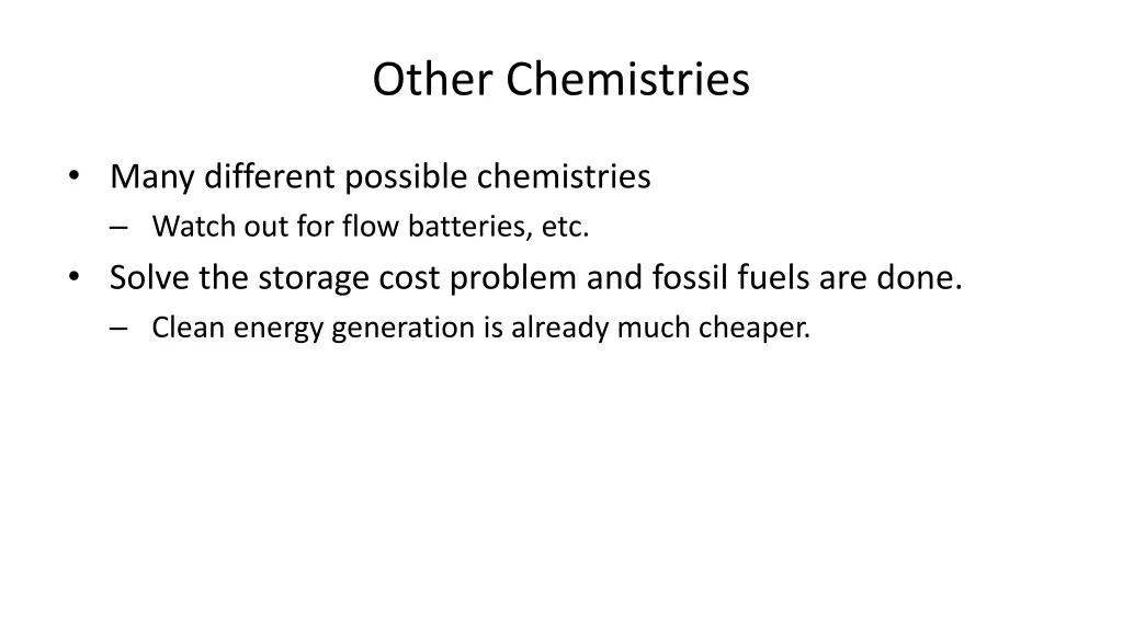 other chemistries