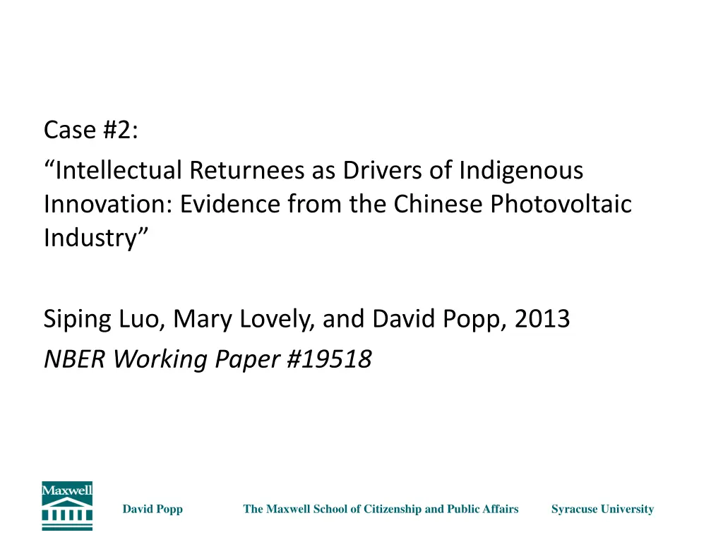 case 2 intellectual returnees as drivers