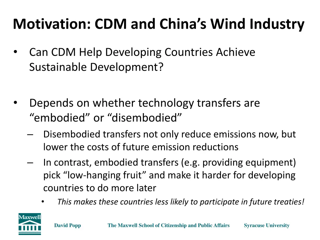 motivation cdm and china s wind industry 1