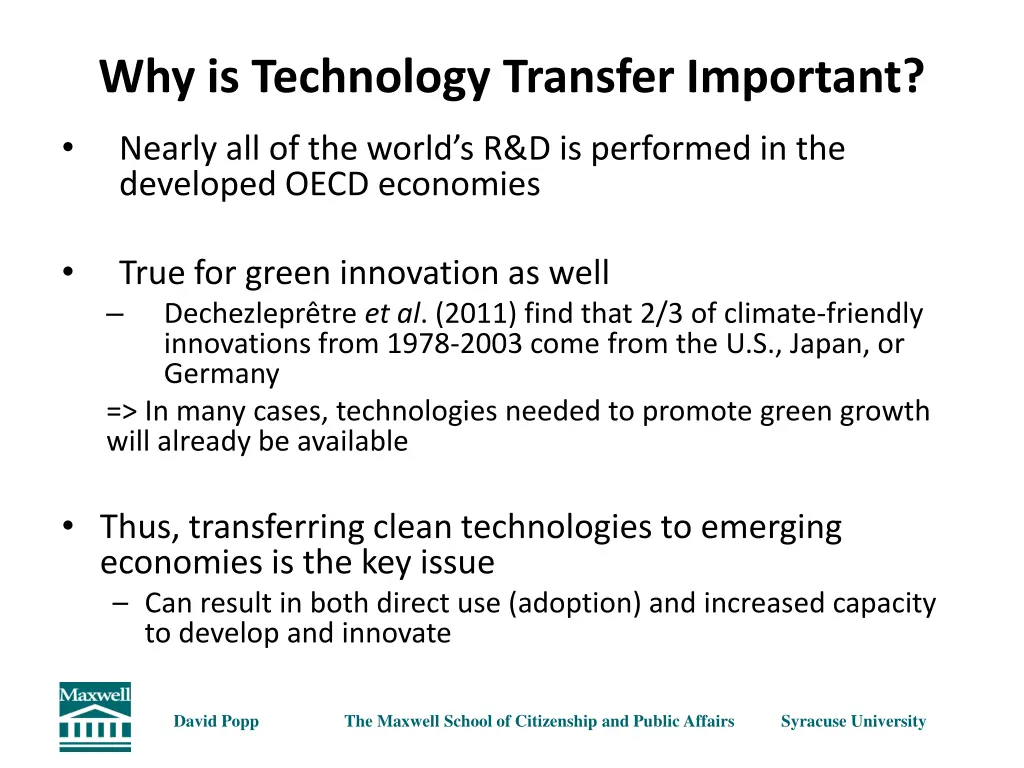 why is technology transfer important 1