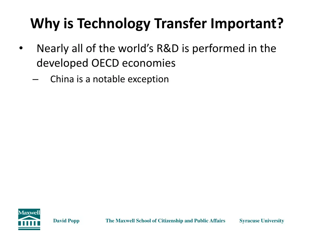 why is technology transfer important