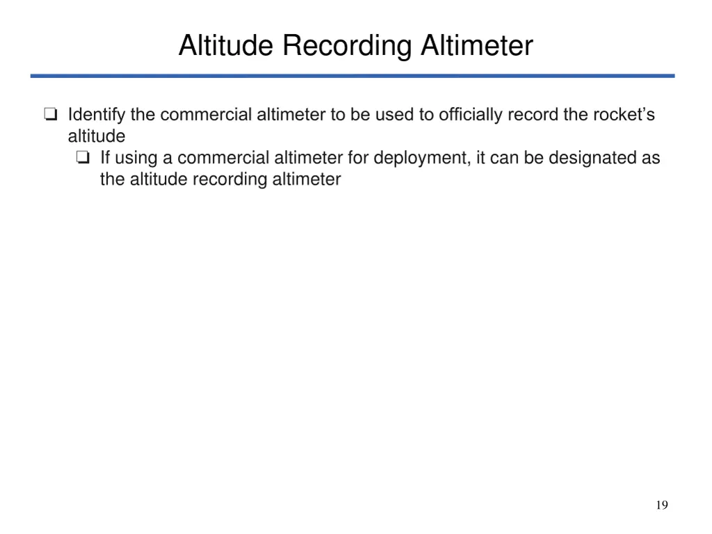 altitude recording altimeter