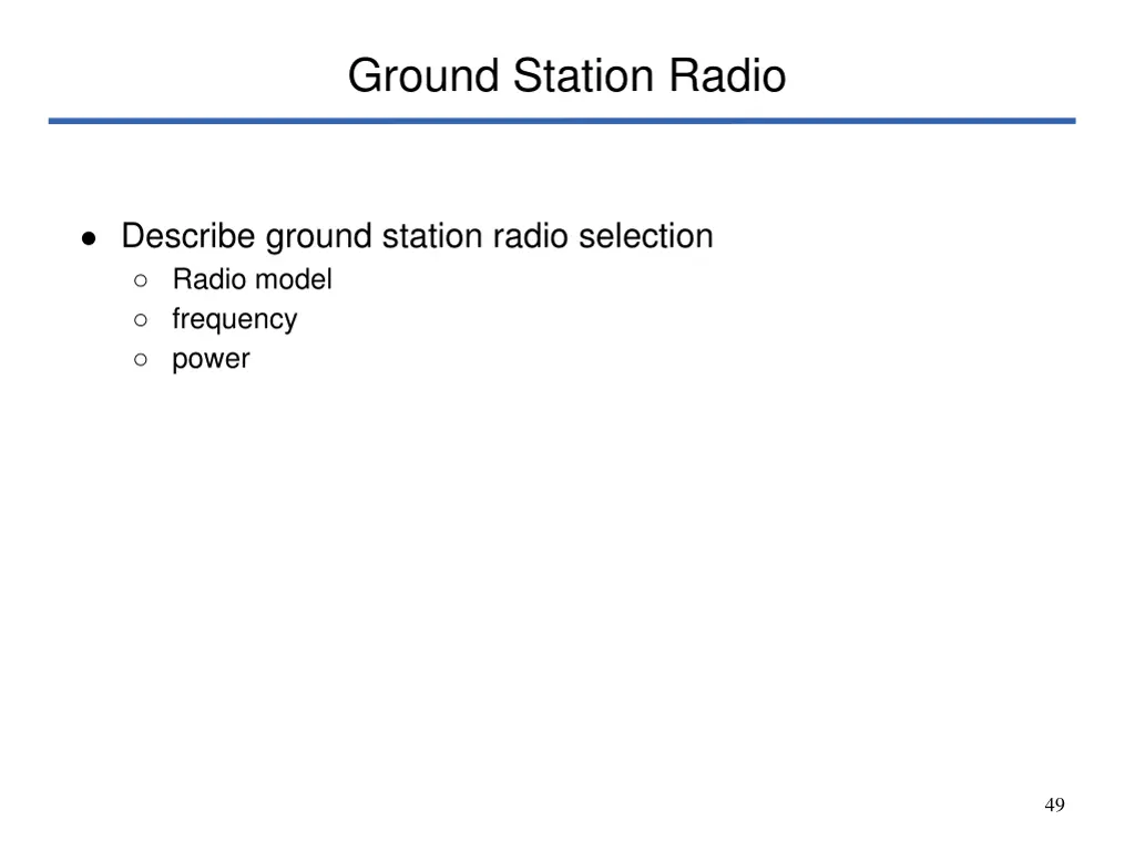 ground station radio
