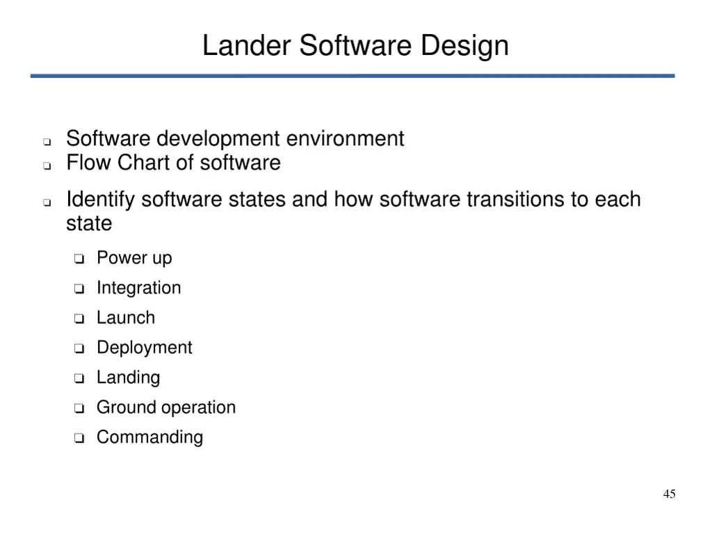 lander software design