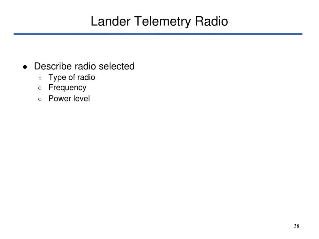 lander telemetry radio