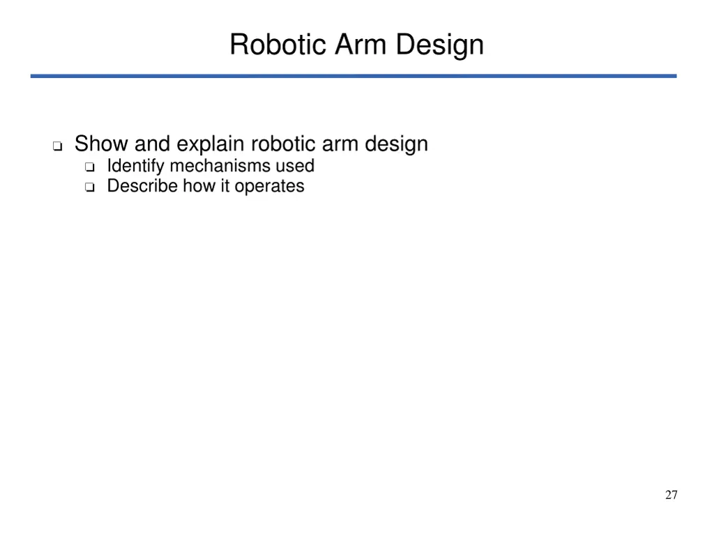robotic arm design