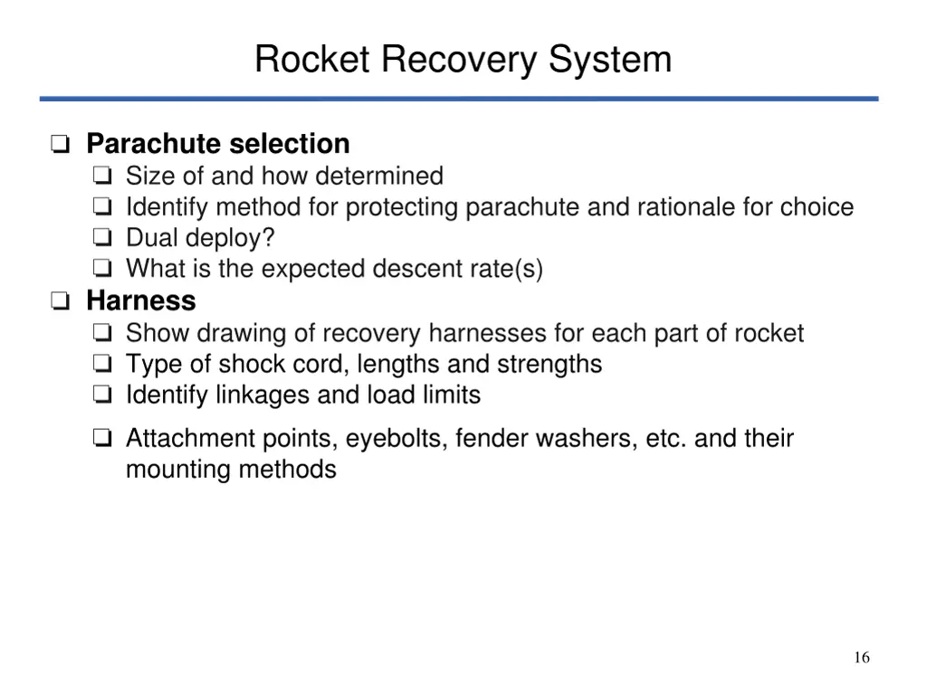 rocket recovery system