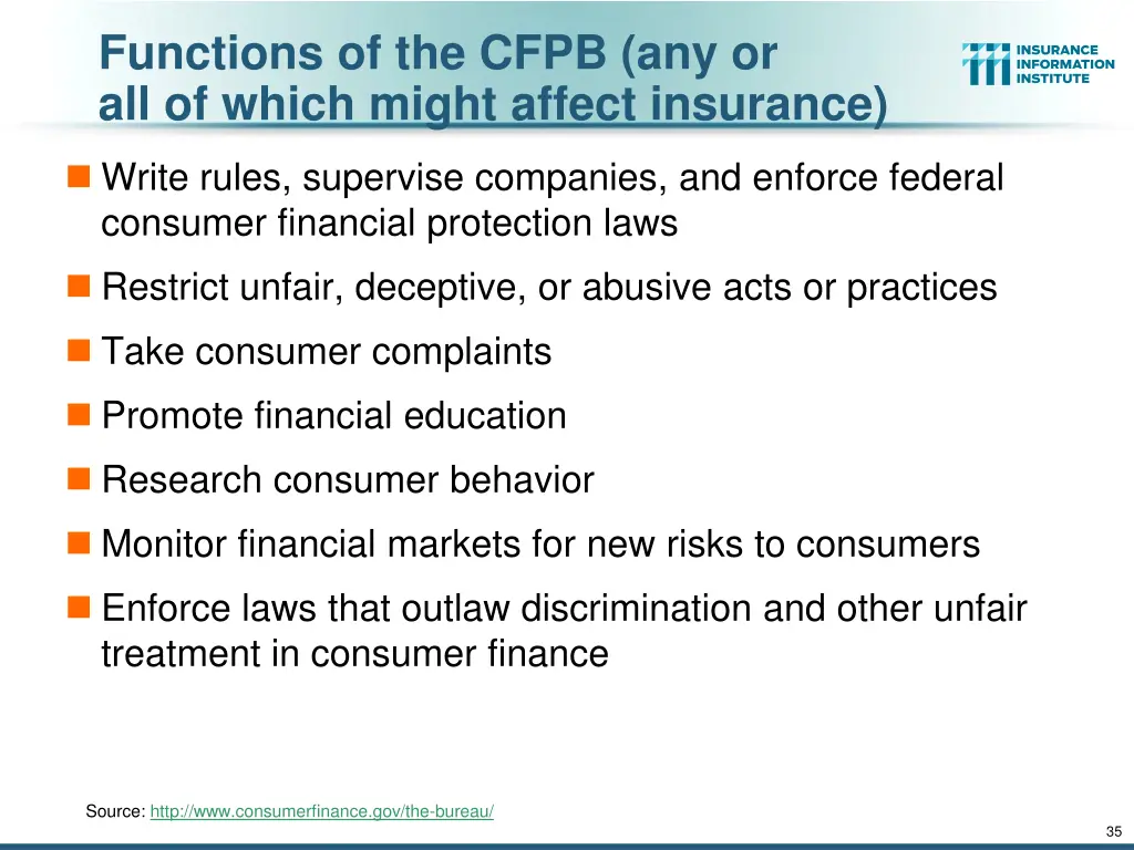 functions of the cfpb any or all of which might