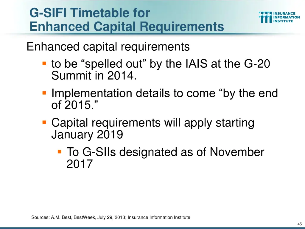 g sifi timetable for enhanced capital