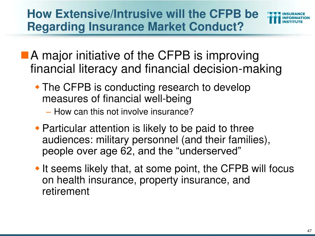how extensive intrusive will the cfpb