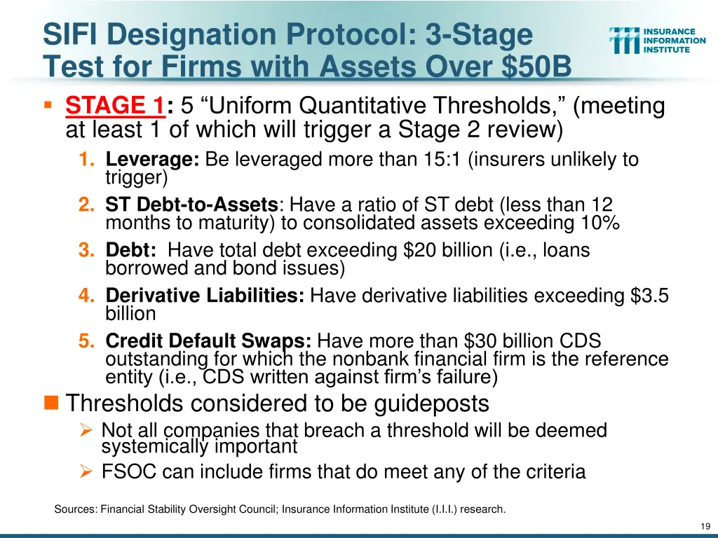sifi designation protocol 3 stage test for firms