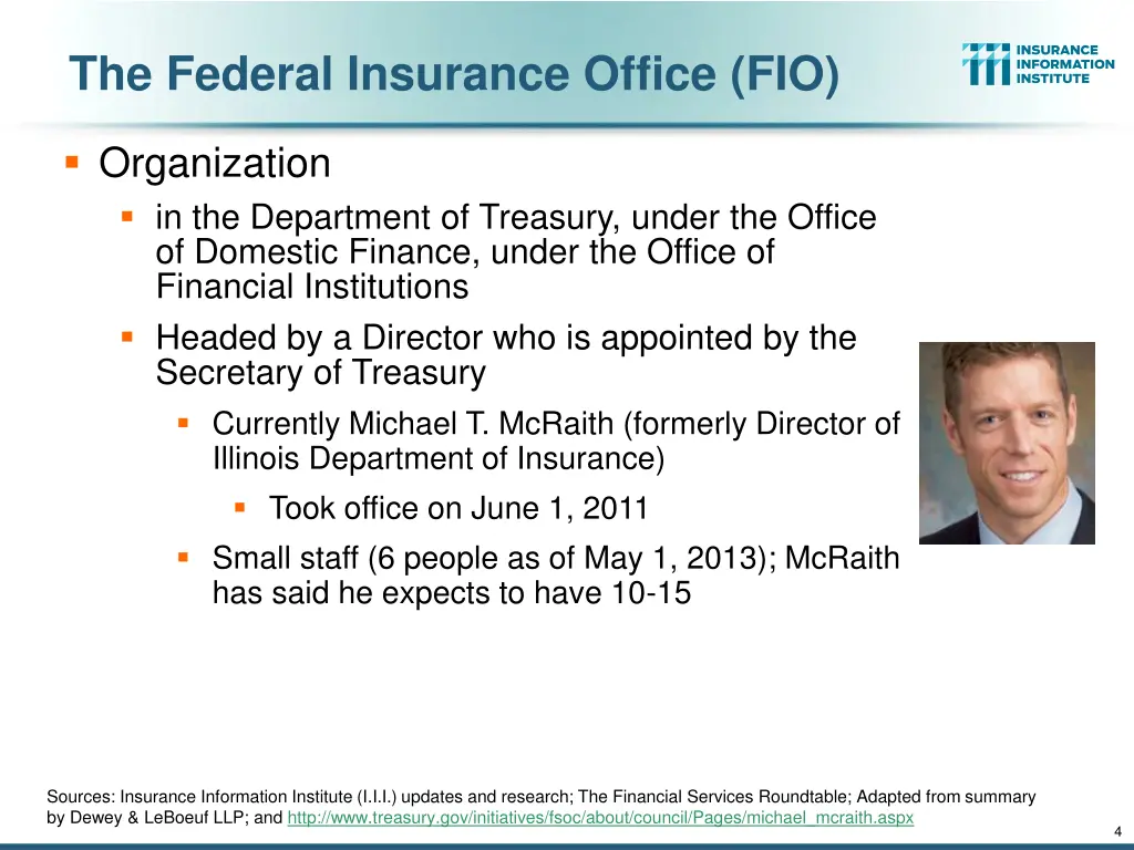 the federal insurance office fio 1
