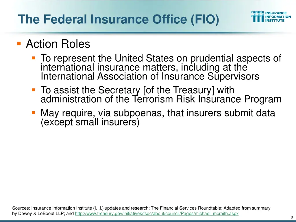 the federal insurance office fio 2