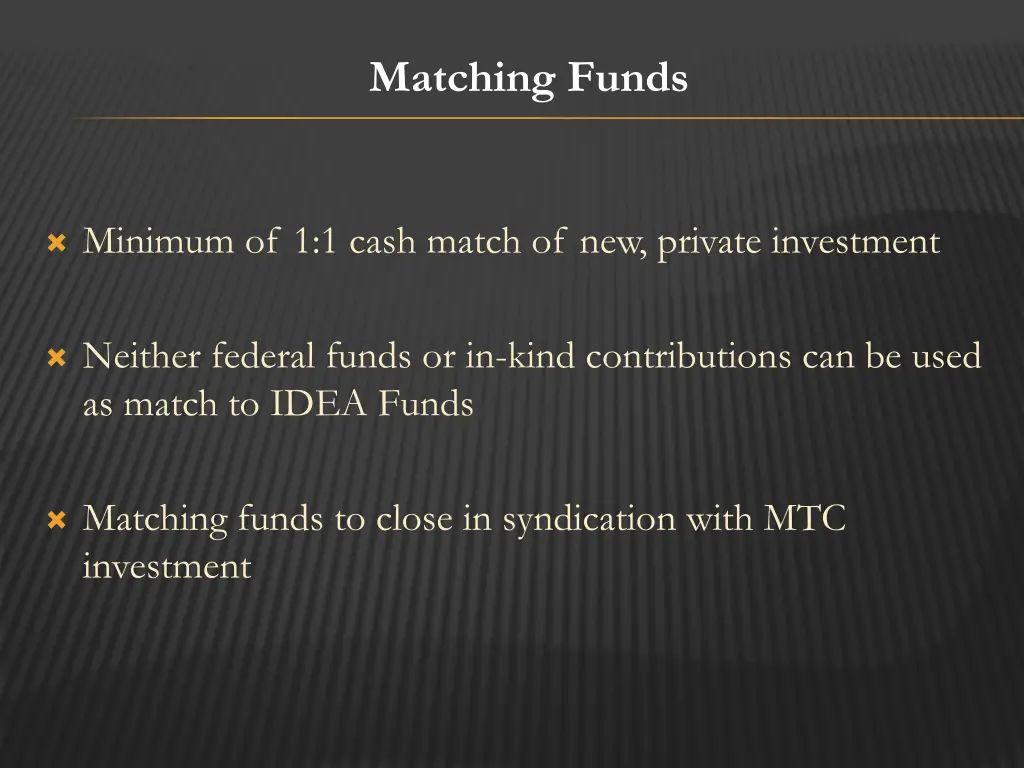 matching funds