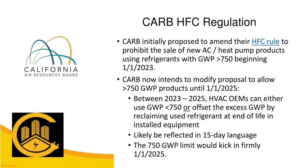 carb hfc regulation