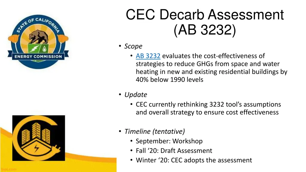 cec decarb assessment ab 3232