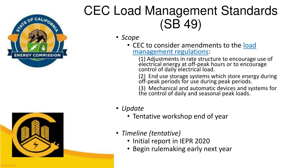 cec load management standards sb 49