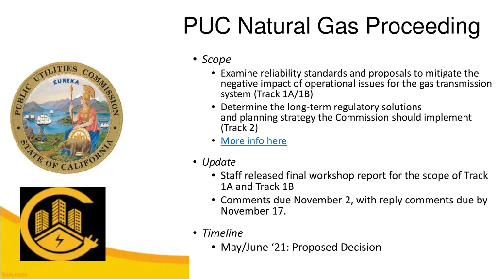 puc natural gas proceeding