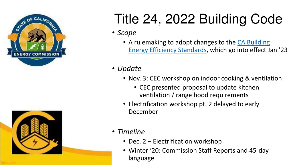 title 24 2022 building code scope a rulemaking