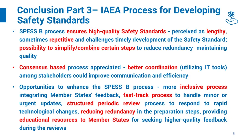 conclusion part 3 iaea process for developing