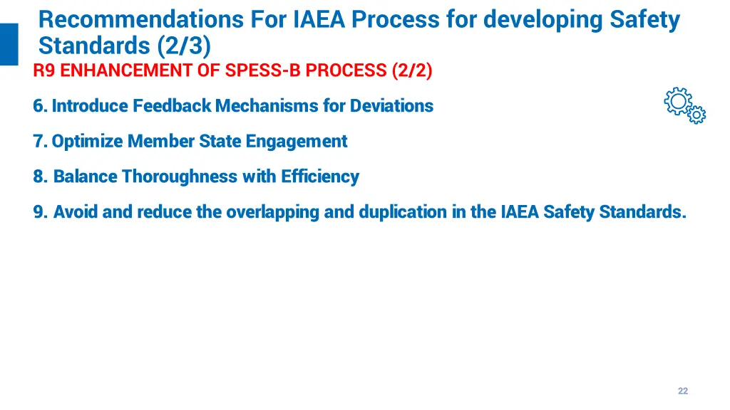 recommendations for iaea process for developing 1