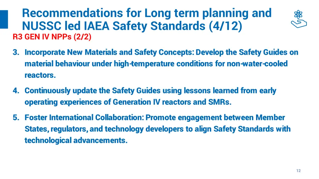 recommendations for long term planning and nussc 3
