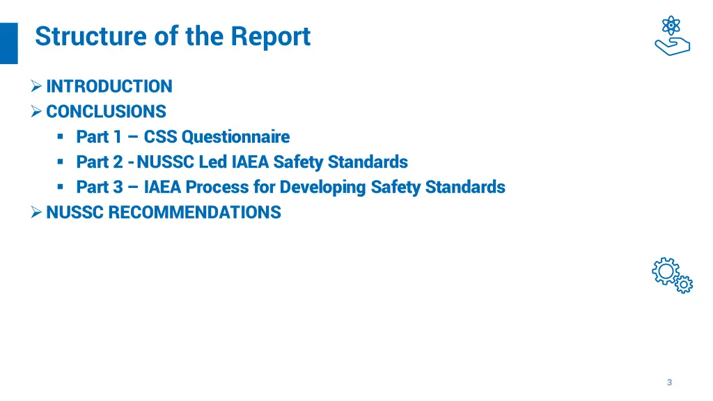 structure of the report