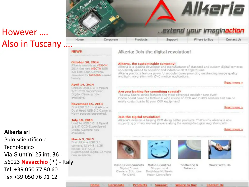 however also in tuscany