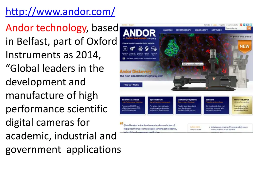 http www andor com andor technology based
