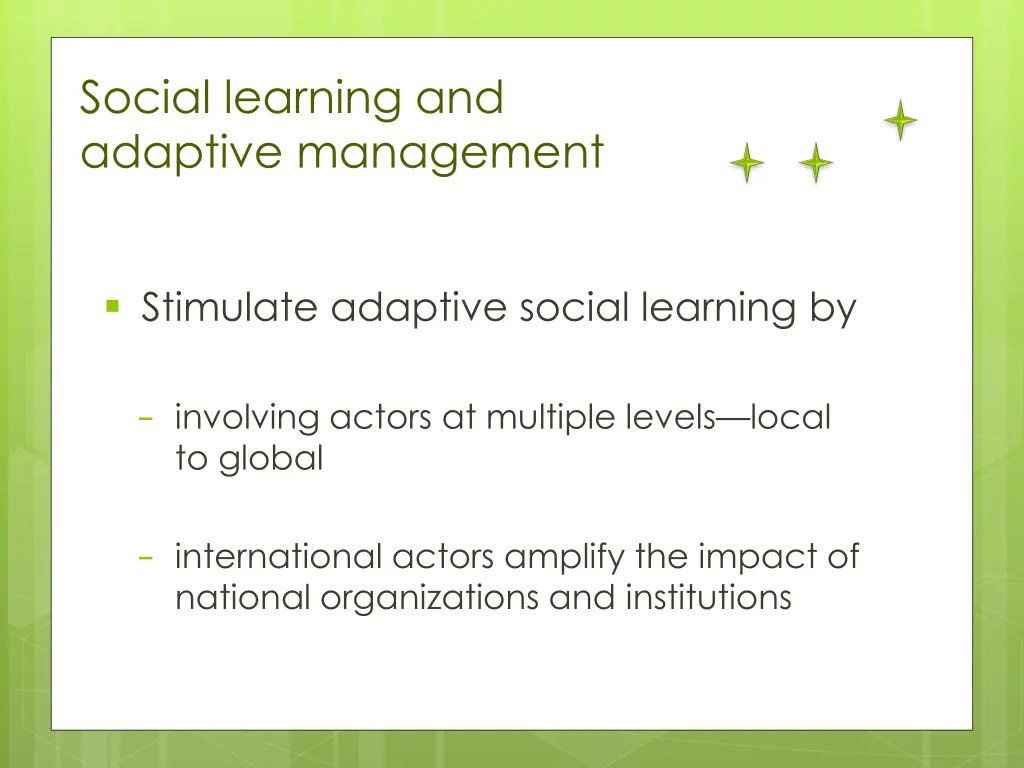 social learning and adaptive management 1